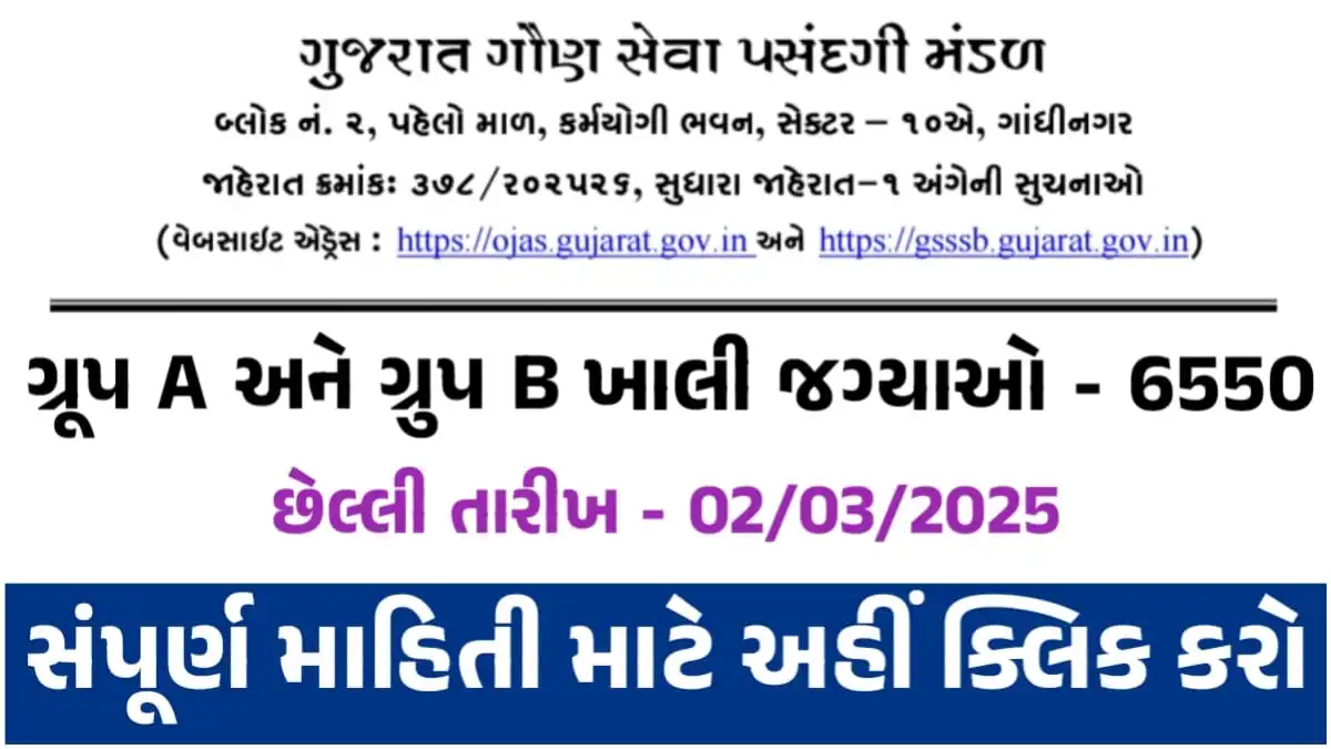 GSSSB CCE Recruitment 2026